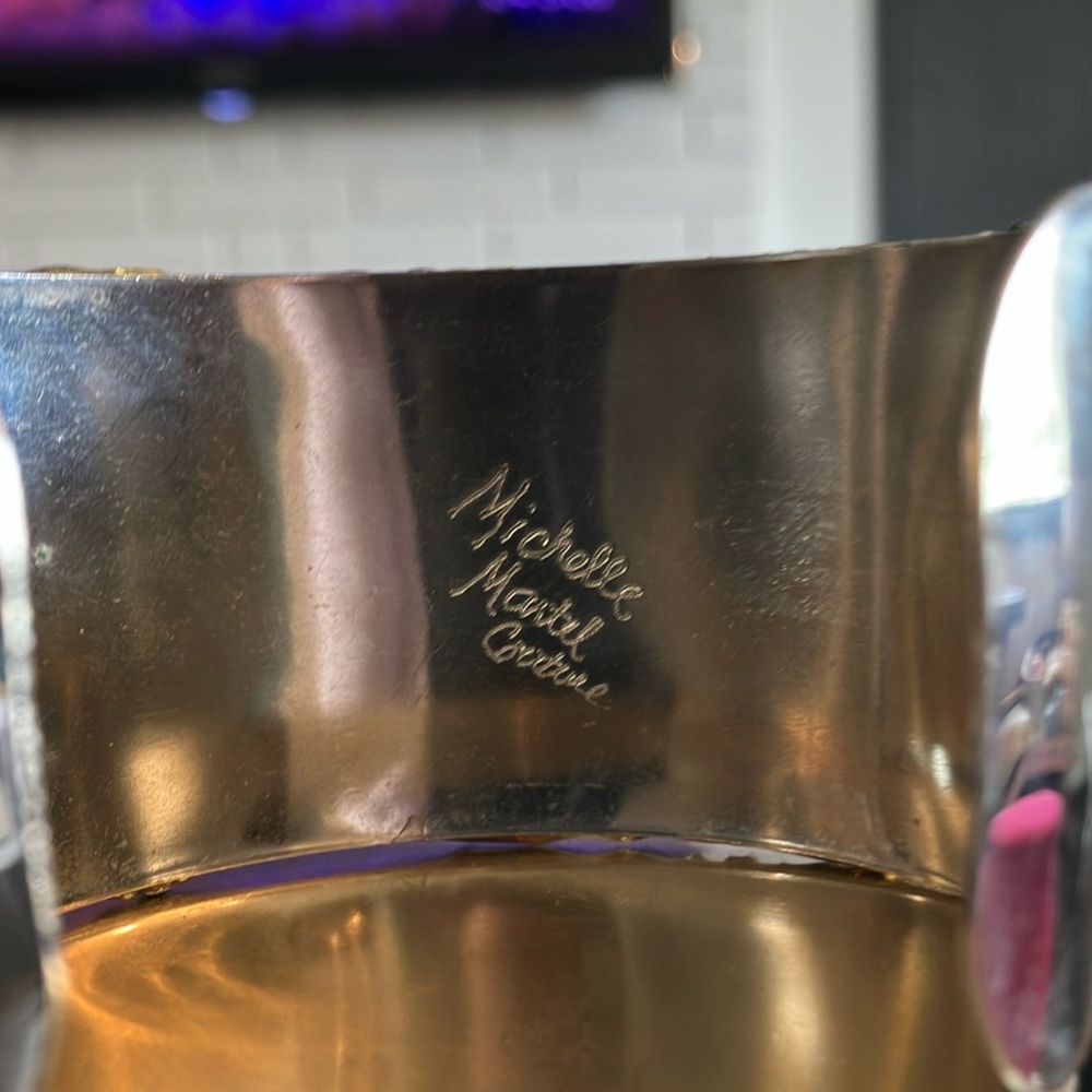 Michelle Martel Couture Silver & Rhinestone Bracelet